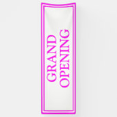 Bright Neon Pink White Business Grand Opening Spandoek (Verticaal)