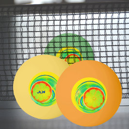 Bright Neon Psychedelic Citrus  Pingpongbal