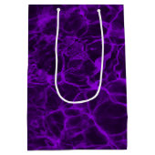 Bright Neon Purple Flaming Water Medium Cadeauzakje (Achterkant)