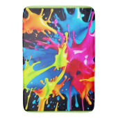 Bright Neon Splashes in Abstracte kunst Badmat (Voorkant Verticaal)