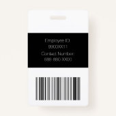 Bright Neon Yellow Custom Photo Security Guard ID Badge (Achterkant)