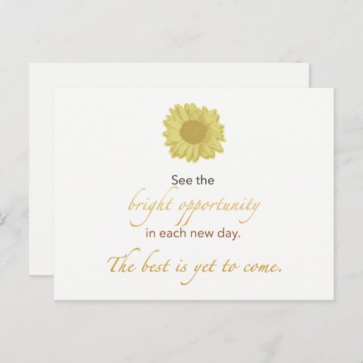 Bright New Day Briefkaart (Voorkant / Achterkant)