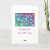 Bright Night 'Happy Birthday' blauwe kaart (Achterkant)