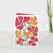 Bright Nouveau Floral Woman Wedding Dank u Kaart (Achterkant)