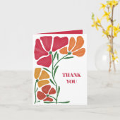 Bright Nouveau Floral Woman Wedding Dank u Kaart (Gele Bloem)