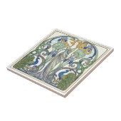 Bright Nouveau Muse & Peacocks Pat#2 ID1193 Tegeltje (Zijkant)