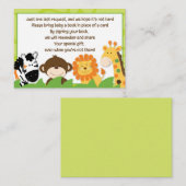 Bright Oerwoud Safari Dieren Boek Aanvraag Kaarten (Voorkant / Achterkant)