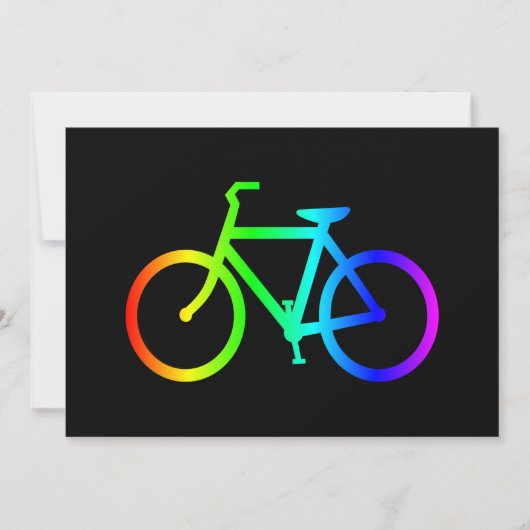 Bright Ombre Rainbow-fiets Kaart (Voorkant)