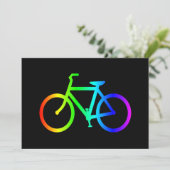 Bright Ombre Rainbow-fiets Kaart (Staand voorkant)