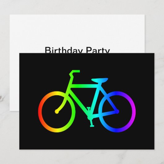Bright Ombre Rainbow-fiets Kaart (Voorkant / Achterkant)