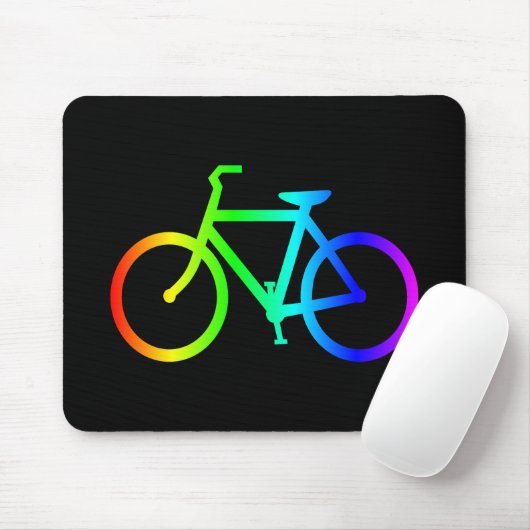 Bright Ombre Rainbow-fiets Muismat (Met muis)