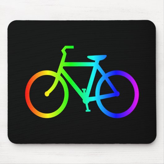 Bright Ombre Rainbow-fiets Muismat (Voorkant)