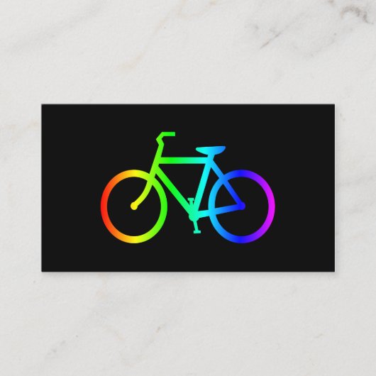 Bright Ombre Rainbow-fiets Visitekaartje (Voorkant)