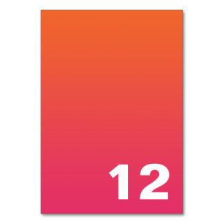 Bright Ombre-tabelnummer Kaart