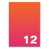 Bright Ombre-tabelnummer Kaart (Achterkant)