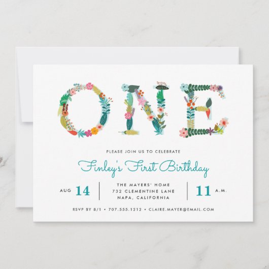 Bright One | Eerste uitnodiging van de partij van (Voorkant)