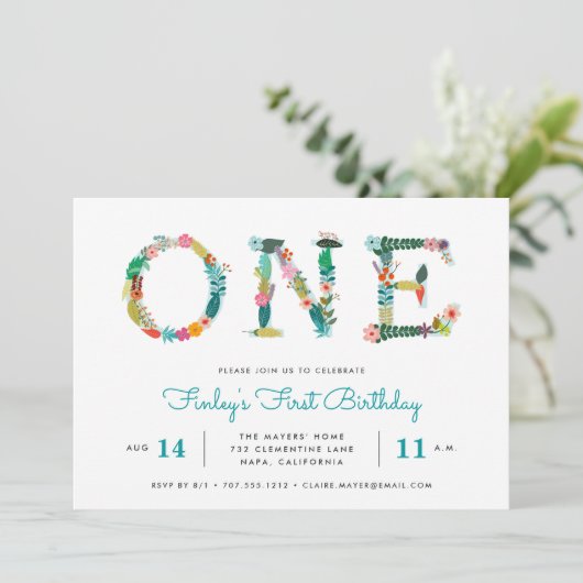 Bright One | Eerste uitnodiging van de partij van (Staand voorkant)