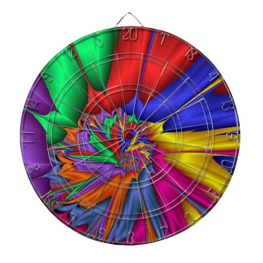 Bright One Fractal Spiral Dart Board Dartbord (Voorkant)