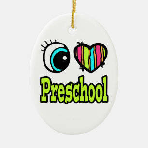 Bright Ooghart I hou van voorschoolse kunst Keramisch Ornament