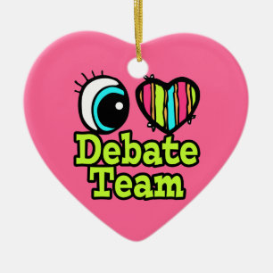 Bright Ooghart I houdt van debatteam Keramisch Ornament