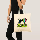 Bright Ooghart I houdt van Wiskunde Tote Bag (Voorkant (product))