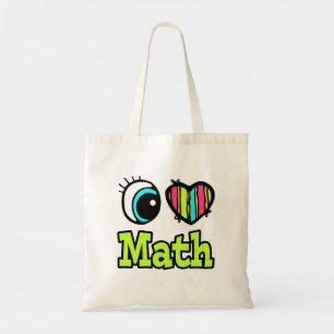 Bright Ooghart I houdt van Wiskunde Tote Bag