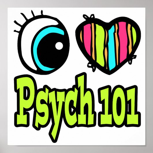 Bright Ooghart I Love Psych 101 Poster (Voorkant)