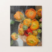 Bright Orang bloemen Legpuzzel (Verticaal)