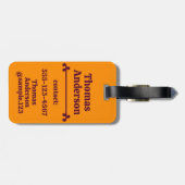 Bright Orange and Purple Combination Bagagelabel (Achterkant horizontaal)