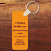 Bright Orange and Purple Combination Sleutelhanger (Achterkant)