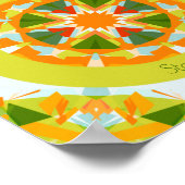 Bright Orange Green Stay Wild Star Child Nursery Poster (Hoek)