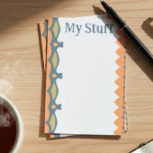 Bright Orange Hearts And Waves Post-it® Notes