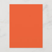 Bright Orange Minimalist Solid Background Briefkaart (Voorkant)