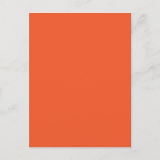 Bright Orange Minimalist Solid Background Briefkaart (Voorkant)