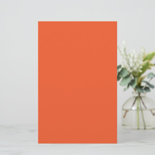 Bright Orange Minimalist Solid Background Briefpapier (Staand voorkant)