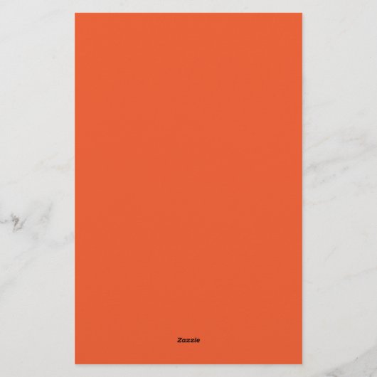 Bright Orange Minimalist Solid Background Briefpapier (Achterkant)