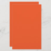 Bright Orange Minimalist Solid Background Briefpapier (Voorkant / Achterkant)