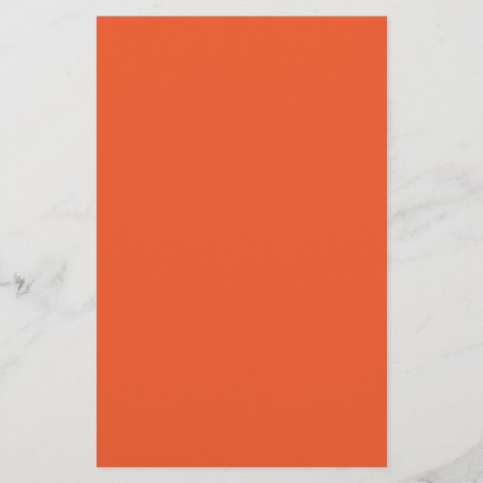 Bright Orange Minimalist Solid Background Briefpapier (Voorkant)
