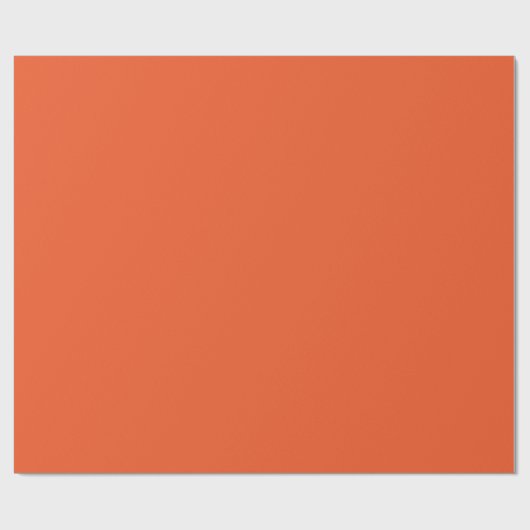 Bright Orange Minimalist Solid Background Cadeaupapier (Vlak)