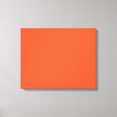 Bright Orange Minimalist Solid Background Canvas Afdruk (Voorkant)