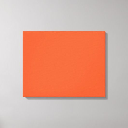 Bright Orange Minimalist Solid Background Canvas Afdruk (Voorkant)