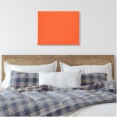 Bright Orange Minimalist Solid Background Canvas Afdruk (Insitu (Slaapkamer))
