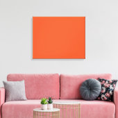 Bright Orange Minimalist Solid Background Canvas Afdruk (Insitu (Woonkamer))