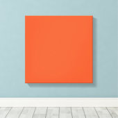 Bright Orange Minimalist Solid Background Canvas Afdruk (Insitu (Houten vloer))
