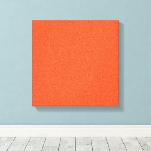 Bright Orange Minimalist Solid Background Canvas Afdruk (Insitu (Houten vloer))