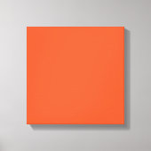 Bright Orange Minimalist Solid Background Canvas Afdruk (Voorkant)