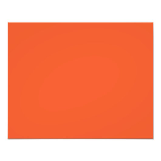 Bright Orange Minimalist Solid Background Foto Afdruk (Voorkant)