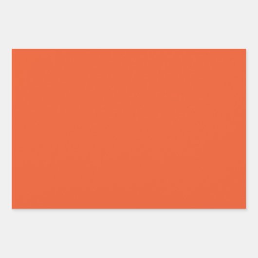 Bright Orange Minimalist Solid Background Inpakpapier Vel (Voorkant 2)