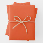 Bright Orange Minimalist Solid Background Inpakpapier Vel (In situ)