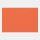Bright Orange Minimalist Solid Background Inpakpapier Vel (Voorkant)